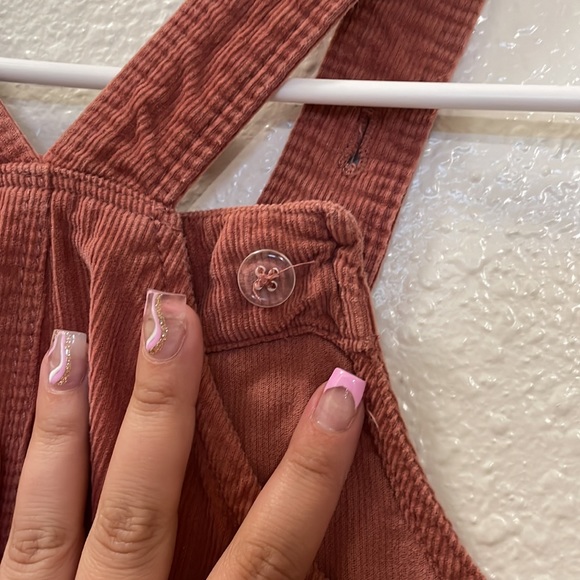 Dusty Pink Overall Dress - Picture 9 of 9